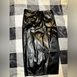 Leather Skirt with a split